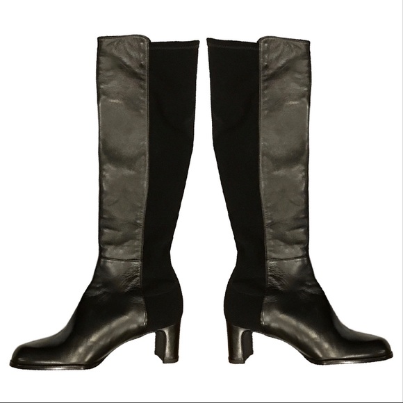 Stuart Weitzman 50/50 Napa Leather & Stretch Boot - Picture 10 of 16
